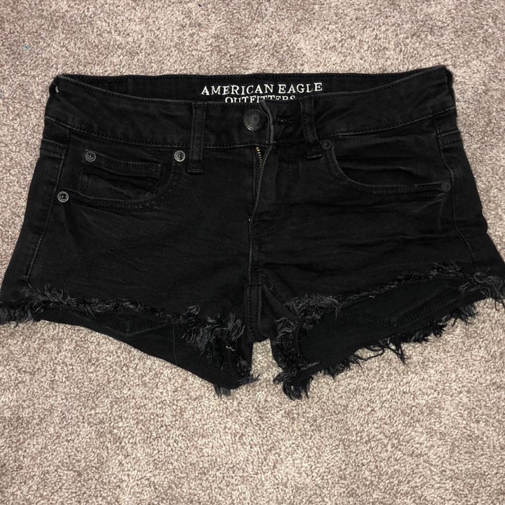 Black Denim Shorts